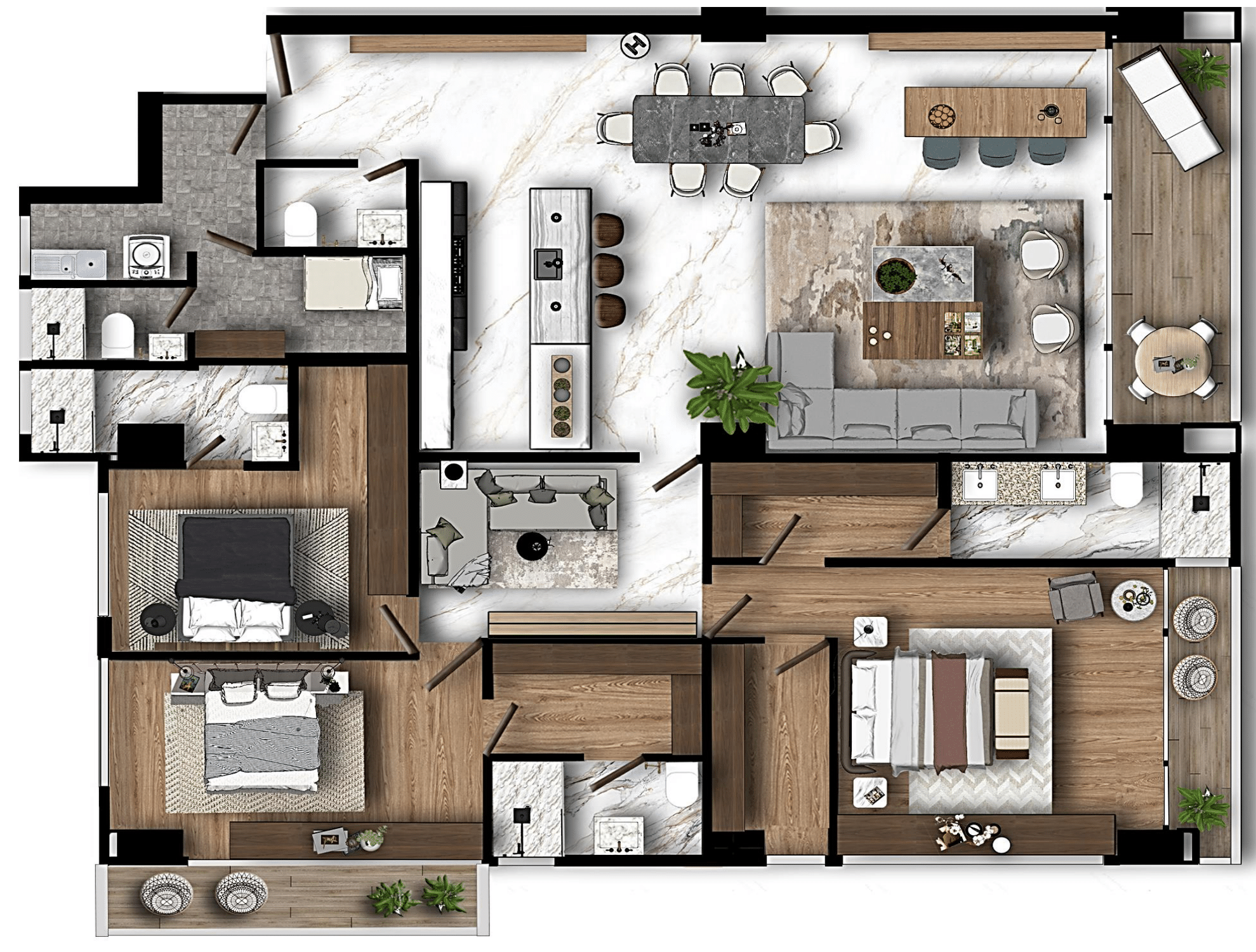 Plano departamento tipo